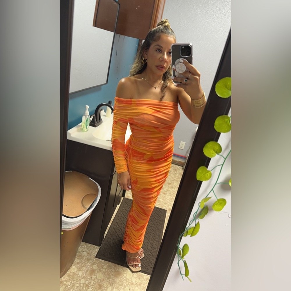 Orange JLUXLABEL DRESS